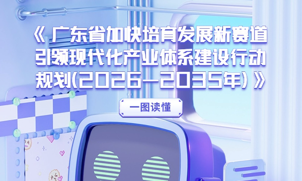 一圖讀懂《廣東省加快培育發展新賽道引領現代化產業體系建設行動規劃（2026—2035年）》